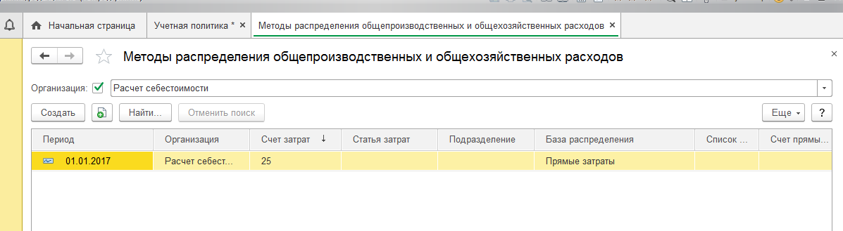 Выписка из учетной политики по косвенным расходам образец